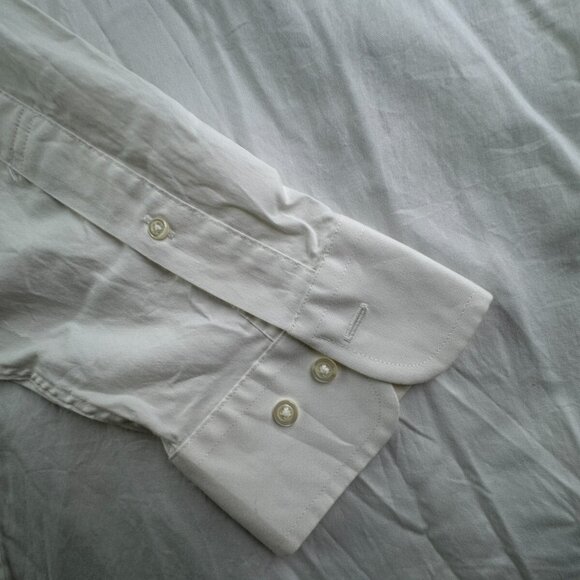 Brooks Brothers Button Up White Cotton Blend Stretch Madison 17 34/35 Adult - Picture 9 of 16